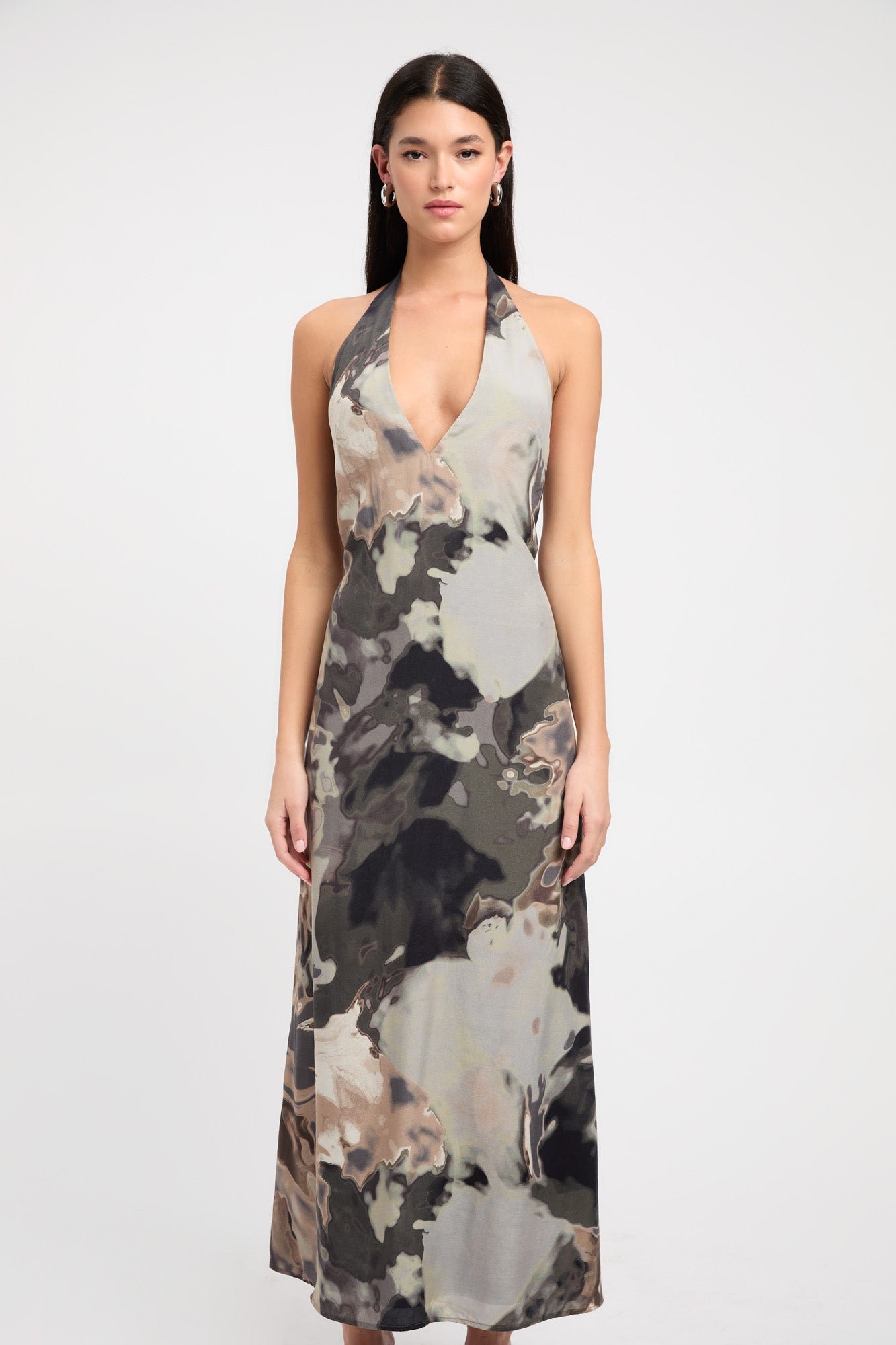 Lucia Deep Vee Dress - Image 3